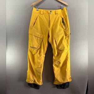 Burton Snowboard Pants MEN Small Dryride Cargo Yellow Ski Snow